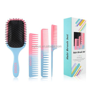 Offre Spéciale Airbag Brosse Antistatique Large Dent Rat Peigne <span class=keywords><strong>Coiffure</strong></span> Outils 4 pièces/ensemble Peigne À cheveux - Product Image 1