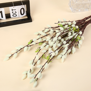 Planta Artificial Colgante Alta de Sauce Plateado con Frutos, Flores de Tallo Largo, Bonsái Estético para Escritorio, Flores Artificiales al por Mayor - Product Image 2