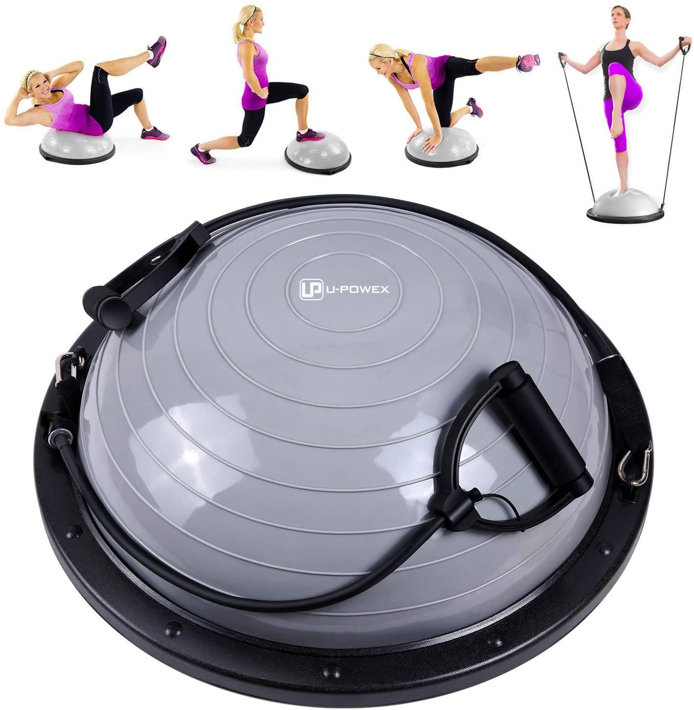 Anti Burst Air Pump Half Balance Ball Trainer Fitness Gym Half Yoga Half Ball