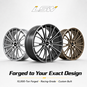 LS8156 5x120 5x112 18 19 20 นิ้ว ล้อฟอร์จขายส่ง สีดำเงา ขอบขัดเงา สำหรับ BMW Tesla - Product Image 5