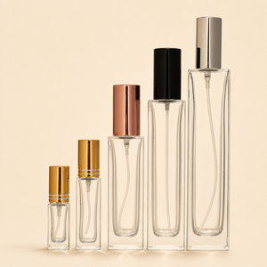 Flacon de parfum carré en verre rechargeable de luxe avec bouchon doré, atomiseur à fine brume, flacon de parfum personnalisé en usine - Product Image 1