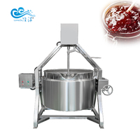 Cuiseur automatique à confiture de caramel Chaudière à sucre inclinable Mélangeur de cuisson à la vapeur Chauffage électrique Bouilloire à double veste avec mélangeur