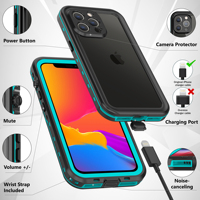 Coque de téléphone Shellbox de haute qualité, PC+TPU, antichoc et anti-chute, protection intégrale, étanche IP68 pour iPhone 15 Pro Max 13 Pro