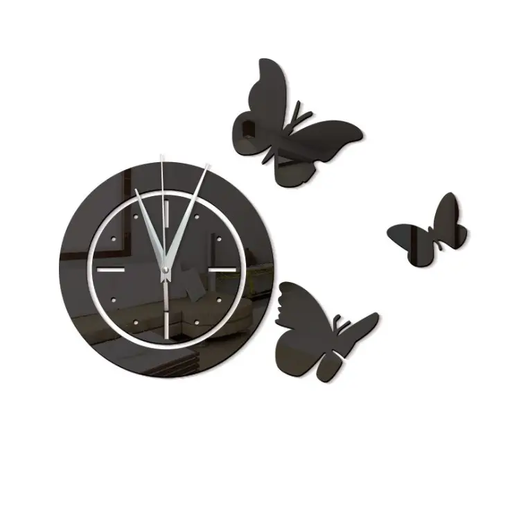 3dRose dpp_63538_1 Lilac Butterflies Inspired Hope Faith Love Art-Wall Clock 10 by 10-Inch 