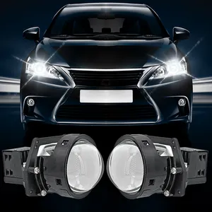 2.5inch Bi Led Projector Lens Headlight 55w Car Headlights Bulb H4 H7 9005 9006 Bi Mini Led Projector Lens High Low Beam