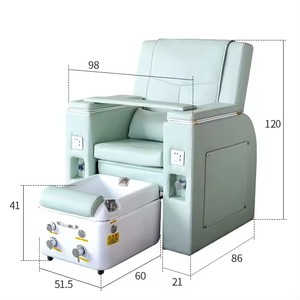 Fauteuil de pédicure électrique de luxe en cuir moderne pour salon de beauté, avec massage <span class=keywords><strong>et</strong></span> bassin de trempage des mains - Product Image 6