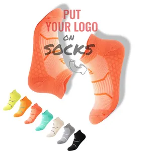 袜子制造商散装橙色袜子Footie Blk薄袜子定制您的颜色工厂价格