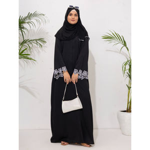 Ropa Más Vendida para Mujer, Abaya Bordada, Hiyab, Vestido Musulmán, Kimono, Eid, Manga Larga, Holgado, Estilo Árabe, Dubai, Conjunto de Abaya - Product Image 1