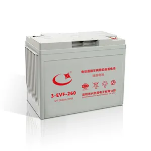 出厂价格6V 260ah电动汽车牵引三轮车电池适用于ev 6 evf 260