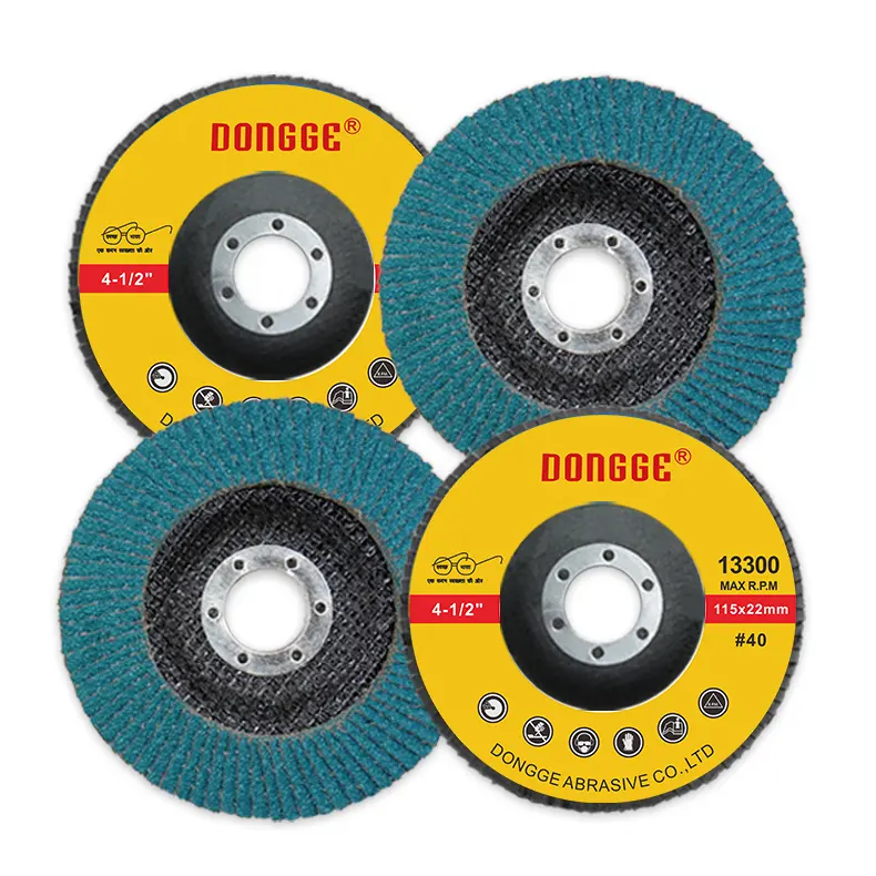 Abraser Manufacturer 4.5inch Polishing Disc 115 Flap Disc Zirconia Abrasive Flap Disc for Angle Grinder