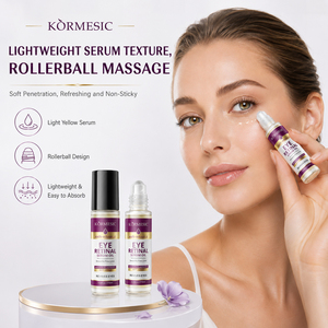 KORMESIC - Suero Contorno de Ojos Antiarrugas con Retinal de 10 ml, Aceite Natural Reafirmante, Hidratante y Nutritivo, Ligero, en Roll-on, HALAL - Product Image 1