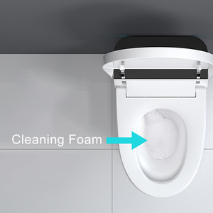 Siège de <span class=keywords><strong>toilette</strong></span> intelligent chauffant à double chasse d'eau, lumière nocturne, télécommande, drainage en S inclus, accessoires, utilisation <span class=keywords><strong>pour</strong></span> personnes âgées - Product Image 5