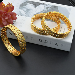 Vente Chaude En Gros Dubaï Bijoux Luxe Indien Bracelet JONC De Mariage Plaqué Or 24 Carats Pour Femmes - Product Image 4