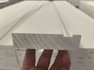 Witgeprimed Zachthout Branddeur Voering - Product Image 2