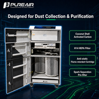 Extracteur de fumée industriel Pure-Air PIPS Mobile Cyclone PA-D800i pour sites forestiers