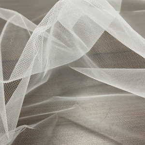 Thời Trang Cao Trắng Vải Tuyn Vải 100% <span class=keywords><strong>Nylon</strong></span> Đau Lưới Lưới Cho Đám Cưới Các Bên Mềm Căng Dệt Kim Đồng Bằng Mô Hình Cô Gái 'Dresses - Product Image 5