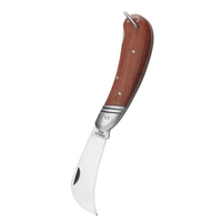 Couteau de poche pliant à manche en bois de vente directe d'usine, petit couteau utilitaire et multifonction léger