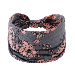 ワイドバンダナヘアスカーフ花柄アフリカンヘッドバンド女性用結び目なしスリップヘッドバンドターバンヘッドバンドヘアアクセサリー - Product Image 2
