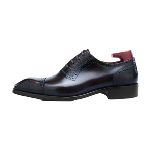 Chaussures de mariage vintage de luxe pour hommes, en cuir véritable, à lacets, avec logo personnalisé, chaussures habillées formelles, légères, confortables et respirantes - Product Image 2
