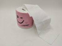Papier toilette blanc Direct d'usine imprimé personnalisé de haute qualité, pâte de bois vierge recyclée 1 pli 2 plis 3 plis 13,5 gsm