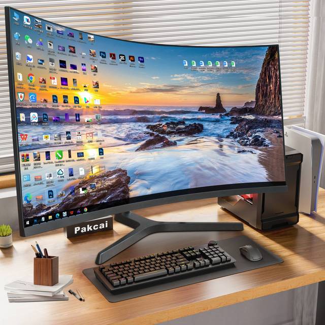 IPS 4K/5K 165Hz 24 27 32 34 Computer Monitors Display LED Factory 1500r Super Ultrawide Curved Screen PC for Gaming Monitor