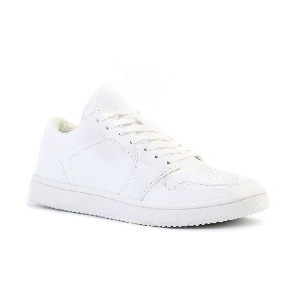 Cheap stylish original brand pu leather flat sneakers shoes for men