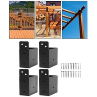 Kit de supports de poutre 2x4 pour pergola, connecteurs de poteau pour garde-corps de terrasse, tonnelles, véranda, abris de voiture, construction extérieure DIY