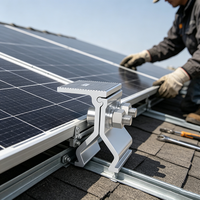 Pince de fixation trapézoïdale en alliage d'aluminium pour panneaux solaires photovoltaïques sur toit à joint debout, 35 mm, bloc de tension moyenne pour toiture métallique solaire