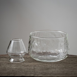 Ensemble de cérémonie japonaise personnalisé pour le <span class=keywords><strong>matcha</strong></span>, accessoires traditionnels pour le <span class=keywords><strong>matcha</strong></span>, fouet en <span class=keywords><strong>verre</strong></span>, support pour fouet, ensemble de 2 bols en <span class=keywords><strong>verre</strong></span>, style Japandi - Product Image 1