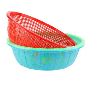 Panier de cuisine rond en plastique pour le riz, les fruits et les légumes, les passoires et les passoires - Product Image 3
