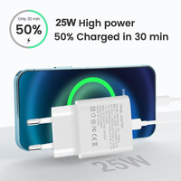 Cargador Inteligente para Samsung EP-TA800, Adaptador de Carga Rápida de 25W, QC3.0 PD 5A 2A 3A, Salida USB C, Cargador para Teléfono Móvil