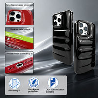 Coque de téléphone style doudoune brillante tendance, antichoc, ajustement parfait, service OEM, directement de l'usine pour iPhone 17 Pro Max 16