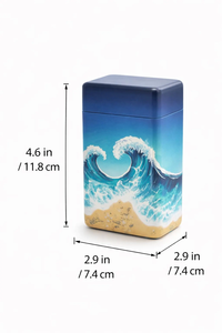 Urna Funeraria Rectangular de Madera y Resina Epoxi con Acabado Pulido a Precios Razonables para Uso en Funerales - Product Image 6