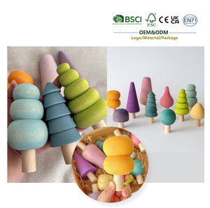 Giocattoli Montessori JET OEM, Blocchi da Costruzione a Forma di Alieno Arcobaleno per il Riconoscimento dei Colori, Giochi Educativi per Bambini - Product Image 1