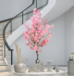 Árbol de Cerezo en Flor, Bonsái, Decoración para Bodas, Hogar, Hotel, Plantas Grandes en Maceta, Flores, Árboles de Cerezo Artificiales Densos - Product Image 4