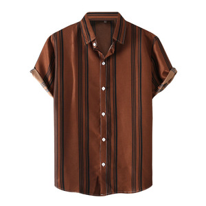 Chemise à manches courtes pour hommes, grande taille, imprimé chat, motif floral d'été, SMLXL2XL3XL4XL5XL - Product Image 2