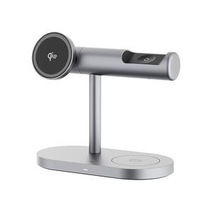 Qi2 3-in-1 Không Dây Sạc Từ Kim Loại Dọc Đứng Di Động Điện Thoại Không Dây Sạc Dock Trạm Điện Thoại + Tai Nghe + Đồng Hồ - Product Image 1