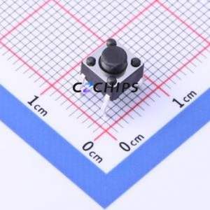 TC-1101DR-5.0H-160 Tactile Switch Through hole,6x6mm Switch Single Pole Single Throw Round Button 1.6N Through Hole - Product Image 1