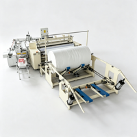 Máquina Rebobinadora de Papel Higiénico Semiautomática Controlada por PLC, Motor de Bomba, Línea de Producción de Rollos Jumbo de Alta Velocidad para Pequeñas Fábricas