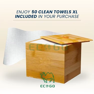 Design moderne Organisateur de rangement pour la maison Porte-serviettes en papier multifonctionnel Boîte à mouchoirs en bambou avec couvercle - Product Image 6