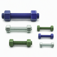 YA ASME B18.31.1 Fluoropolymer-coated Alloy Steel Thread Rod Nut Studs Left/Right Hand ASTM A193 B7