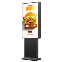 Aiyos 43 49 55 pouces IP65 étanche 4G Module Drive Thru Menu Board Lcd haute luminosité Panneau publicitaire extérieur pour les entreprises