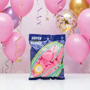 Pack of 100 HYF Brand Pink Latex <b>Balloons</b> Model G4-003-ROSADO Birthday Decoration - Product Image 1