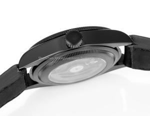 Montre de plongée professionnelle avec lunette en céramique, cadran givré, série Black Warrior, anneau extérieur rotatif - Product Image 6