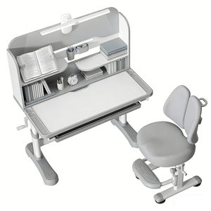 Nuevo Conjunto de Silla y <span class=keywords><strong>Escritorio</strong></span> de Estudio para Niños con Altura Ajustable, <span class=keywords><strong>Escritorio</strong></span> de Aprendizaje <span class=keywords><strong>Infantil</strong></span> Cómodo con Estantería, Tendencia 2026 - Product Image 5