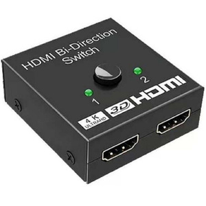 Commutateur bidirectionnel HDMI 2 ports, prise en charge 4K Ultra HD 3D, répartiteur HDMI pour systèmes de cinéma maison - Product Image 1