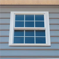 Profilés de portes et fenêtres à guillotine double en vinyle Upvc de style américain Fenêtre en PVC à guillotine simple