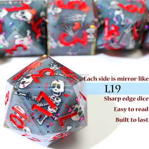 Verspielte tanzende Skelette Polyed rische Würfel, süßes gruseliges Harz-DND-Würfelset für Dungeons und Drachen Fun RPG-Games-L19 - Product Image 4
