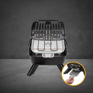 TZS First Austria Bouilloire électrique 2-en-1 2000 Watts Charbon de bois électrique <span class=keywords><strong>hybride</strong></span> compact pour balcon <span class=keywords><strong>Barbecue</strong></span> Assemblage facile - Product Image 5