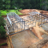 Nave Industrial Prefabricada PEB de 4600m con Estructura de Acero Aislada y Sellada PTH para Fábrica de Café, Garantía de 2 Años